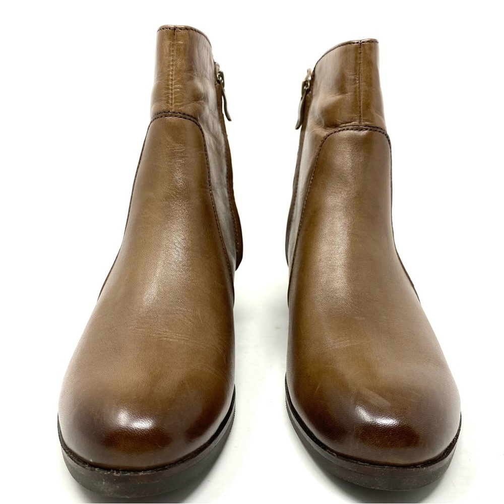 Bussola New York Leather Ankle Block Heel Boots in Nevada Fossil - Picture 4 of 9